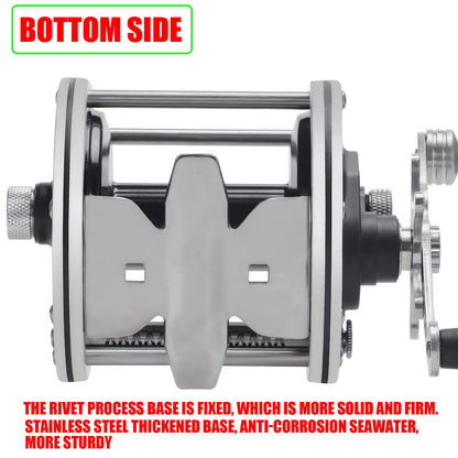 Trolling Drum 2.8;1 Fishing Reels Deep Sea Saltwater Accessories Drag 20-30KG Slow Jigging Reel Boat Carretilha De Pesca