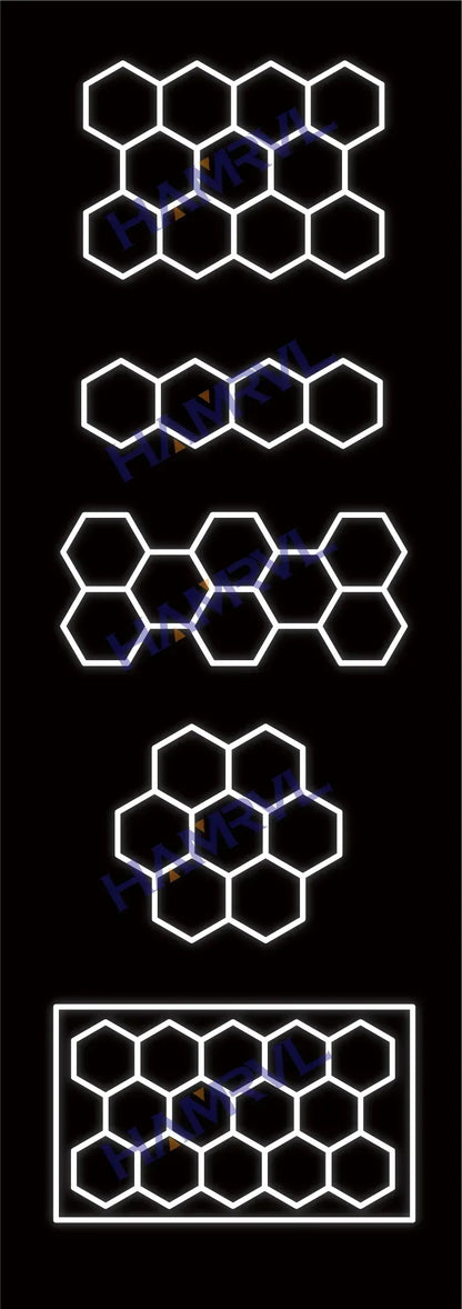Hexagon Dimmable LED Ceiling Light Modern Honeycomb Panel with 3-Level Dimming 100%/50%/20% for Living Room Bedroom Salon Garage