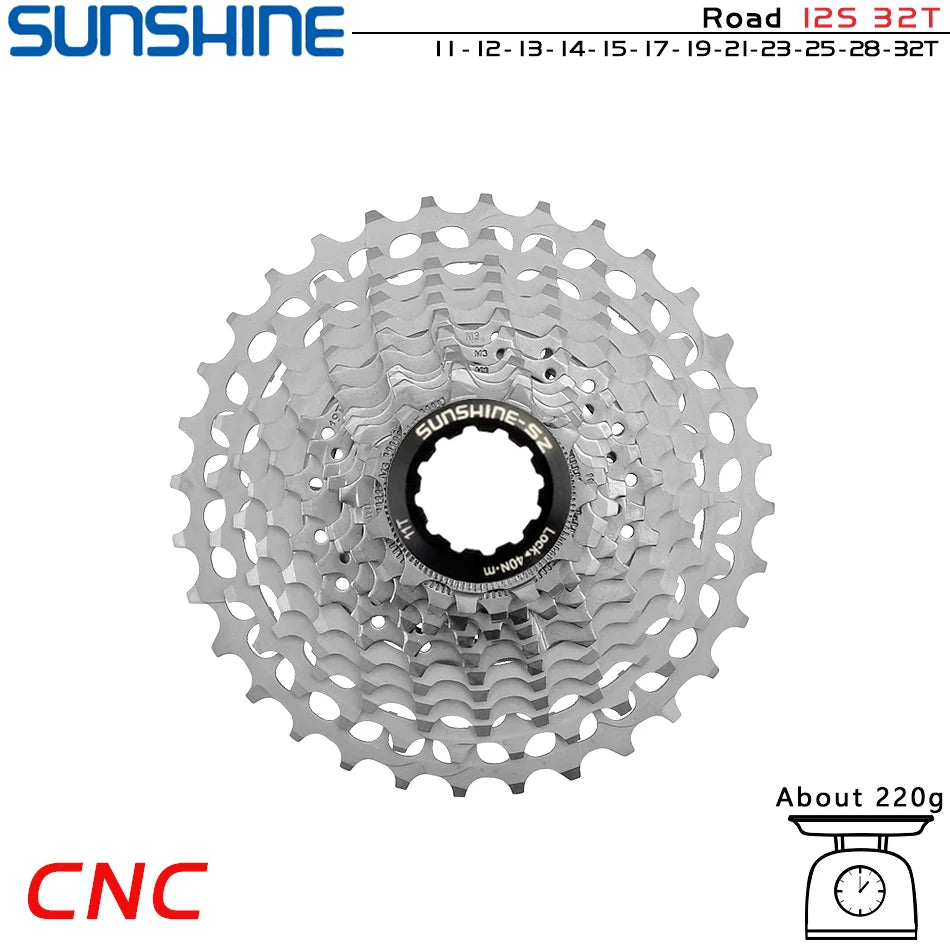GOLDIX Ultralight CNC Road Bike Cassette 11/12 Speed k7 11S 12S 28T/32T/34T/36T Cassette Sprocket for SHIMANO HG