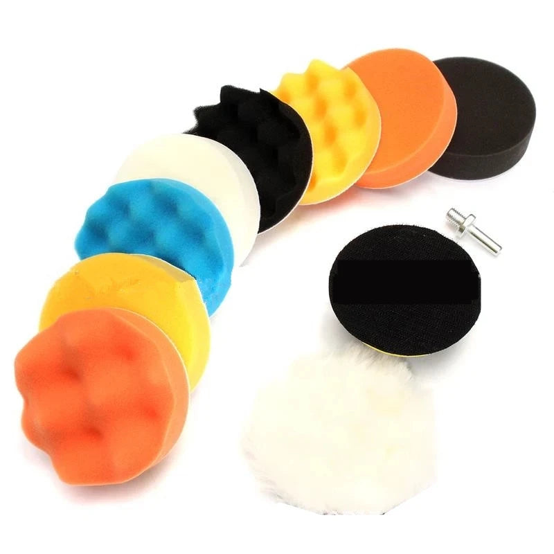 Car Polishing Disc Self-Adhesive Buffing Waxing Sponge 3inch Wool Wheel Polishing Pad For Car Polisher Drill Adapter