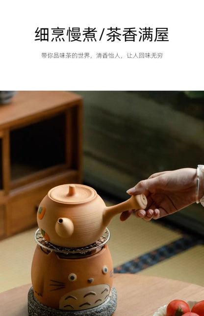 Japanese Charcoal Fire Stove Can Dry-fire Coarse Pottery Anti-scalding Side Handle Kettle Household Tea Stove Charcoal Grill
