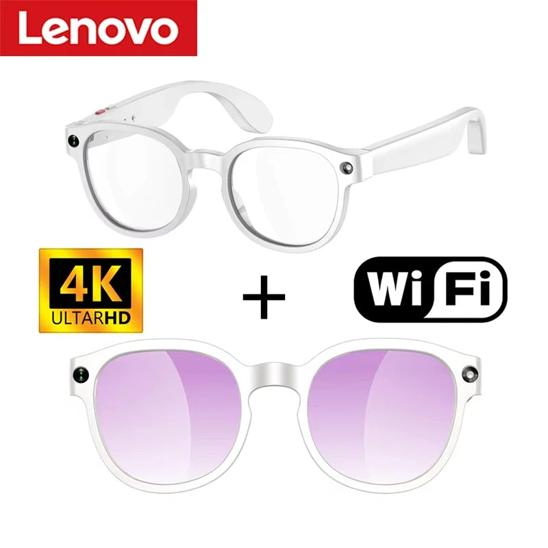 Lenovo AI Smart Glasses 8MP HD Camera 8K Shooting Image AI Translation Bluetooth Call Recording Music Smart SunglassesGifts 2026
