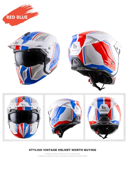 MT New Full Face Helmet Motorcycle Helmets Modular High Quality DOT ECE Approved Personality Off Road Moto Helmets Fashion