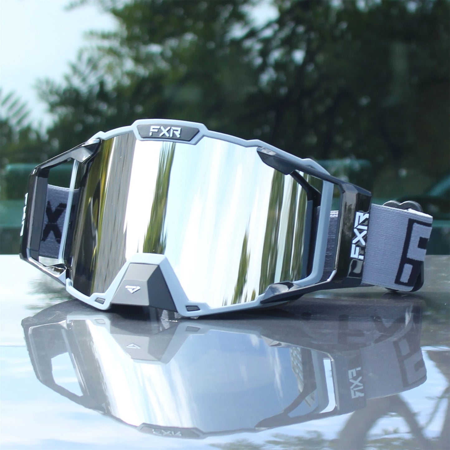 FXR Motorcycle Glasses Double Layer Anti Fog Lens Motocross Goggles Dirt Bike ATV Ski Goggles Moto Outdoor Cycling Sunglasses