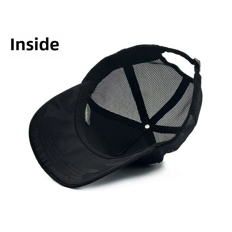 Summer Quick Drying Deeper Baseball Caps for men  Camouflage Big Size Mesh Breathable Dad Hat  Plus Size 65cm  Snapback Caps