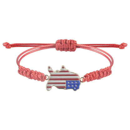 New stylish alloy USA Independence Day Bracelet USA Flag Election Holiday Party Honoring patriotism Bracelet accessories for men