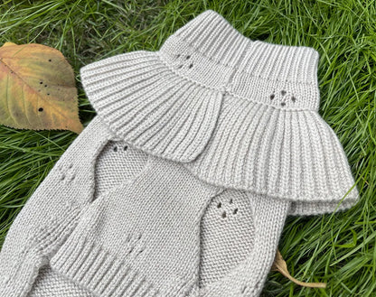 Luxury Pet Dog Cashmere Lotus Collar Knit Soft Wool Undercoat Cat Sweater Dog Clothes for Small Dogs Dog Winter Clothes Sweater