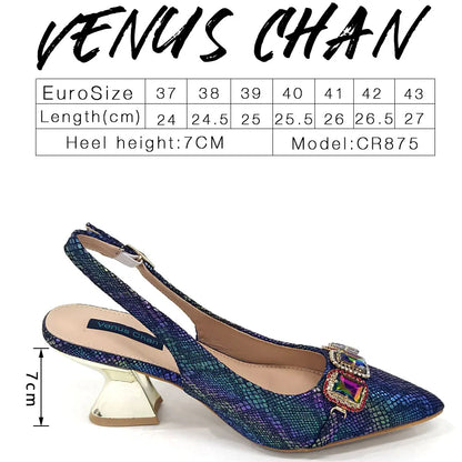 2024 Rhinestone Pointed-Toe High Heels Shoes and Bags Set for Women Wedding and Party Elegant Luxury Fashion in Wine Color