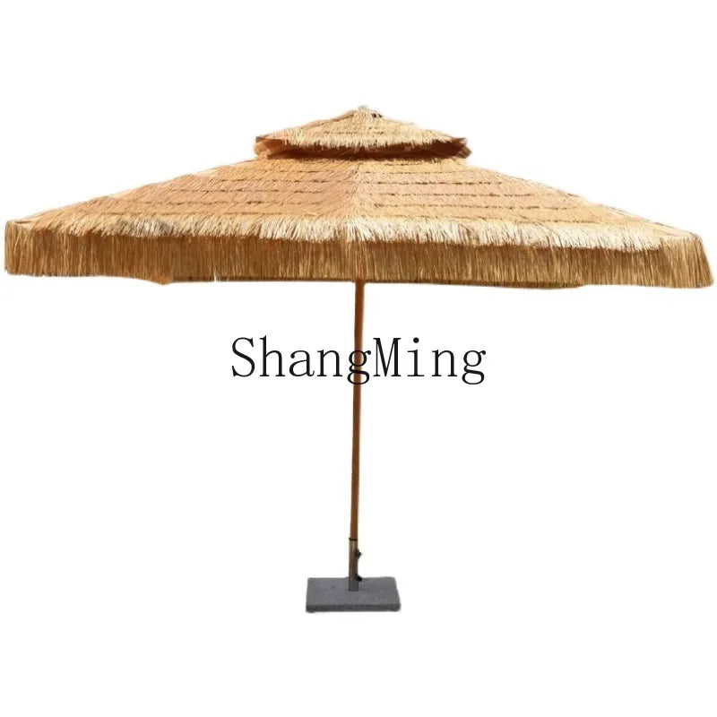 CL  shading thatch umbrella straw simulation straw umbrella courtyard agritainment B & B outdoor beach villa umbrella