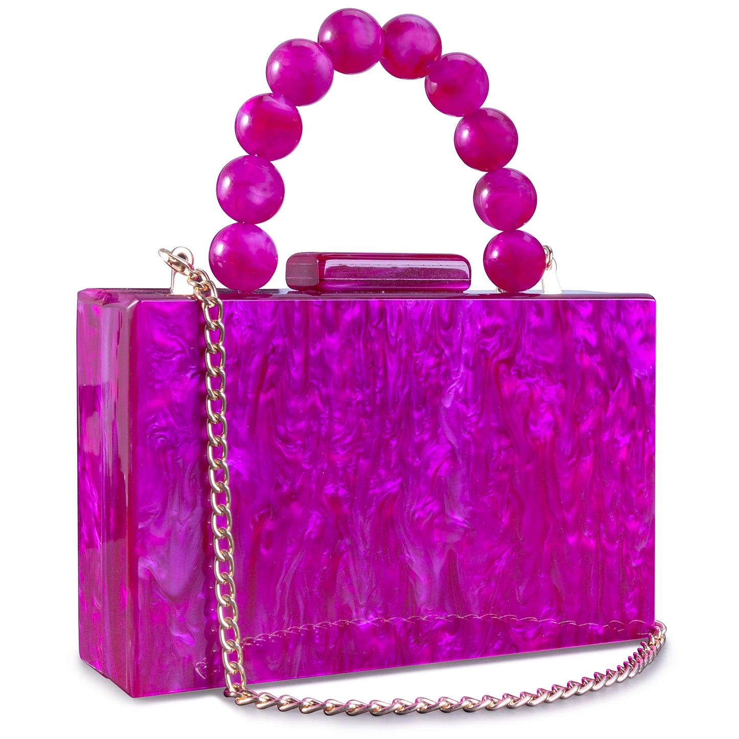 Acrylic Handbag Casual Trend Small Square Bags Women Clutches Wedding Party Dating Lady Trendy Evening Bags Chain Shoulder Bag