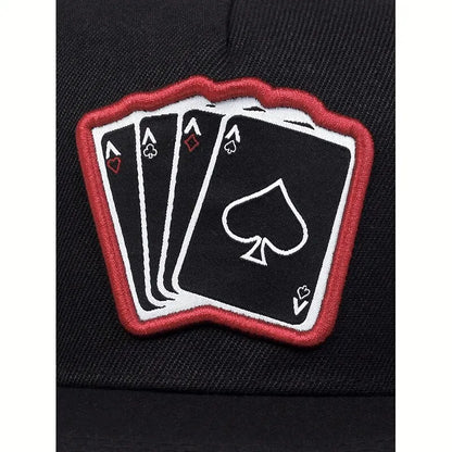 2024 New Fashion Hip Hop Cap Men Women Adjustable Playing Card Embroidered Baseball Caps Outdoor Sun Hat Unisex Snapback Hats