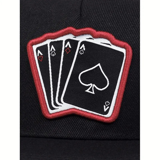 2024 New Fashion Hip Hop Cap Men Women Adjustable Playing Card Embroidered Baseball Caps Outdoor Sun Hat Unisex Snapback Hats