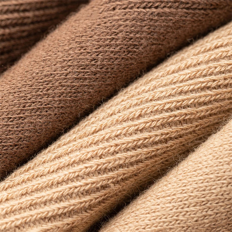 Women's Socks New Autumn Casual Simple Solid Color Winter Warm Socks For Women Korean Style Middle Tube Girls Pile Socks