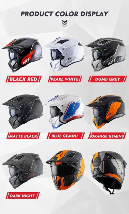 MT Street Fighter Motorcycle Helmet Detachable Combination Electroplated Gold Helmet ECE DOT Certification Full Face Casco Moto