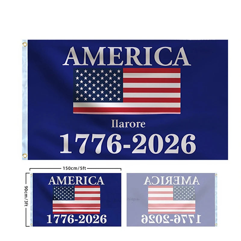 250 Years Commemorative Flag Usa Patriotic Banner Indoor Outdoor Flag Patriotic American 250th Anniversary Flag For Wall90x150CM