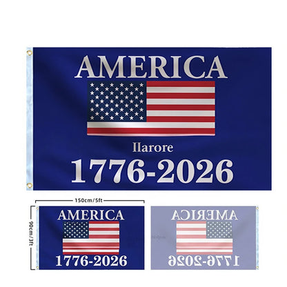 250 Years Commemorative Flag Usa Patriotic Banner Indoor Outdoor Flag Patriotic American 250th Anniversary Flag For Wall90x150CM