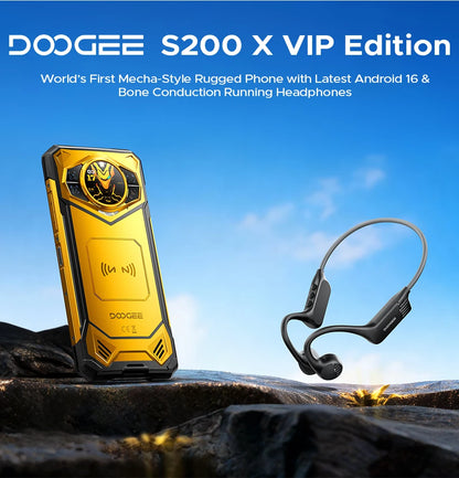 DOOGEE S200 X 5G Rugged Phone 48GB 512GB Dimensity 7050 6.72” FHD+120Hz 10100mAh 100MP Camera Android 16 NFC Smartphone