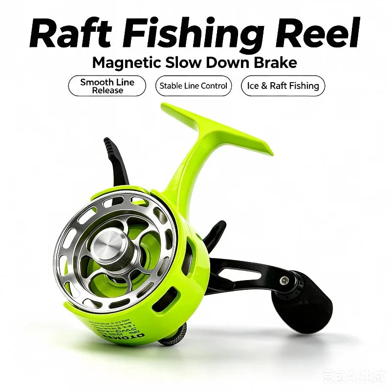 New Gear Ratio 3.2:1 Ice Fishing Reel Large Diameter Spool Built-in Free Spool Metal Spool Smooth Lure Fishing Equipment
