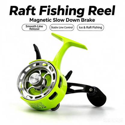 New Gear Ratio 3.2:1 Ice Fishing Reel Large Diameter Spool Built-in Free Spool Metal Spool Smooth Lure Fishing Equipment