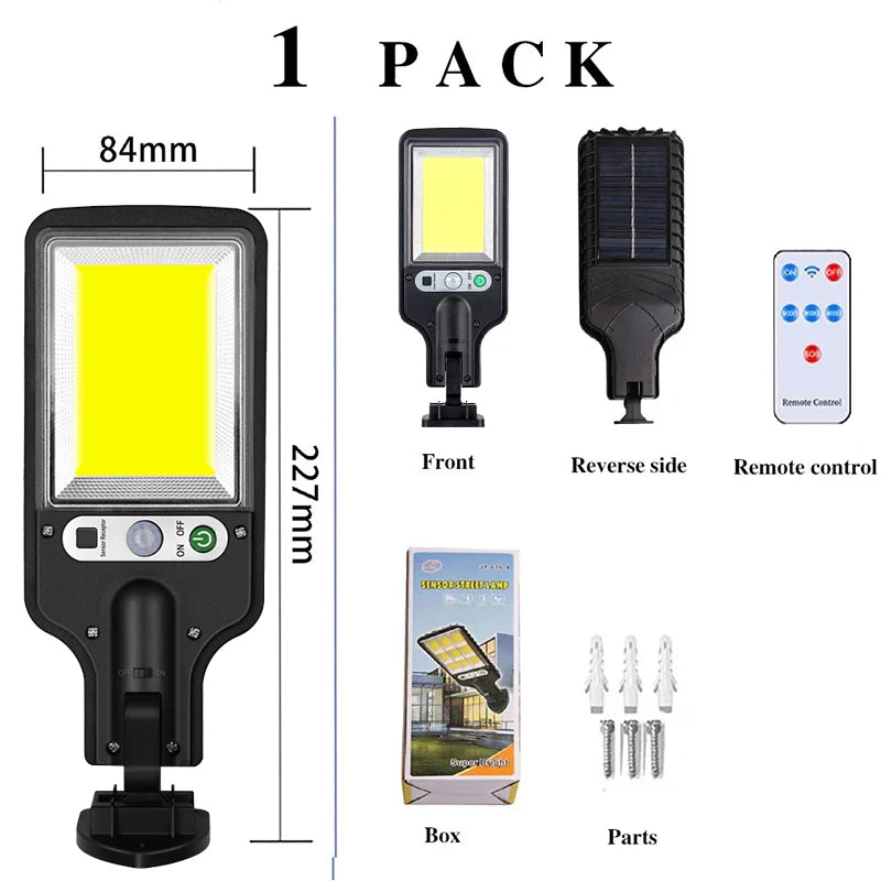 Solar Street Lights Outdoor Waterproof Human Body Sensing Courtyard Garden Wall Household Lights Rural Road Lighting Wall Lights