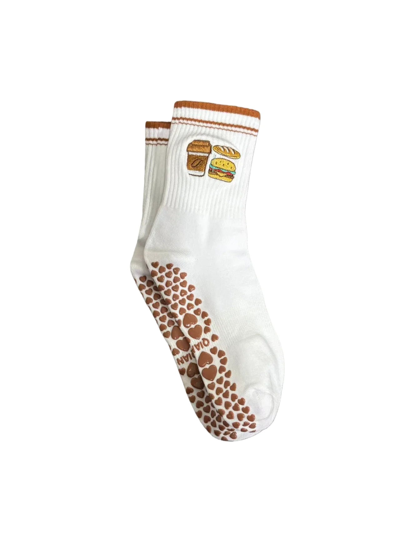 European sizes 36-43, 1 Pair of Heart-Shaped Lace Embroidered Yoga Socks, Mid-Calf Length, for Women