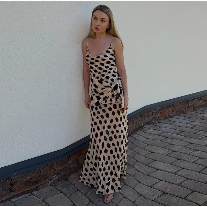 2026 Women Chic Vacation Outfits Fashion Leopard Print Sheer Chiffon Shirt Casual Turn-down Collar Mini Dress & Detachable Scarf