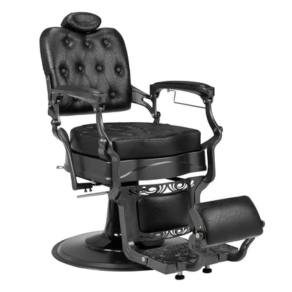 700lbs Heavy Duty Barber Chair | Vintage Recline Style with Smooth Hydraulic | 360° Rotatable, Headrest,Customized