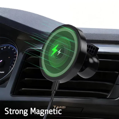 Car For Magsafe 30W Wireless Charger Air Vent Phone Holder Stand For iPhone 17~12 Samsung Xiaomi Fast Charging Cellphone Bracket