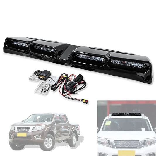 Front Roof Wing Lip Roof top Led Bars Lights For NISSAN Navara 2023 2024 Led Car Pickup Roof Lights Exterior Modification