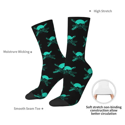 Fashion Men's Socks Harajuku Tony Tony Choppers Sock Luffys Zoros Trafalgar Law Anime Women's Socks Spring Summer Autumn Winter