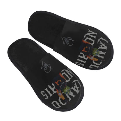 Custom British Lando Norris Racing Driver Guest Slippers for Spa Women House Slipper