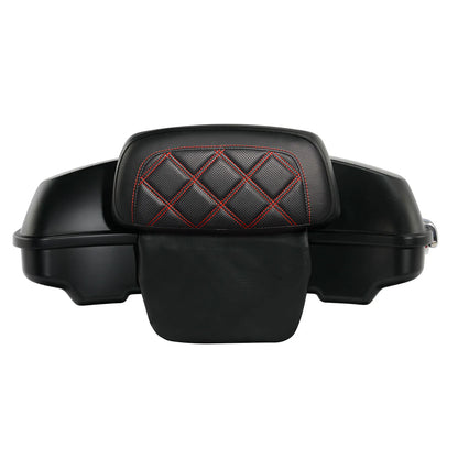 Tour Luggage Pack Backrest Pad Motorcycle Trunk For Harley Touring CVO Electra Street Glide FLHXS Road King FLHR Tri Glide 14-25