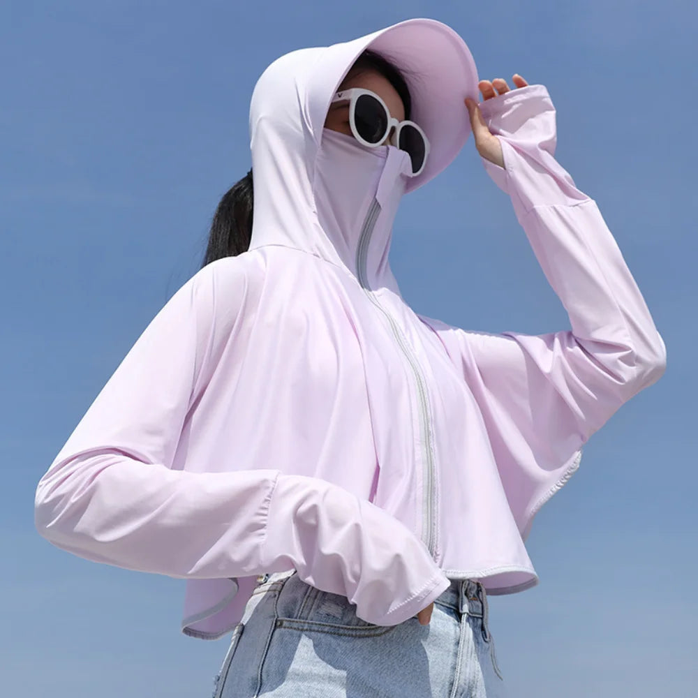 Summer Female Sun Protection Clothing UV Protection Long Sleeve Ladies Cloak Quick Dry Clothing Thin Jackets