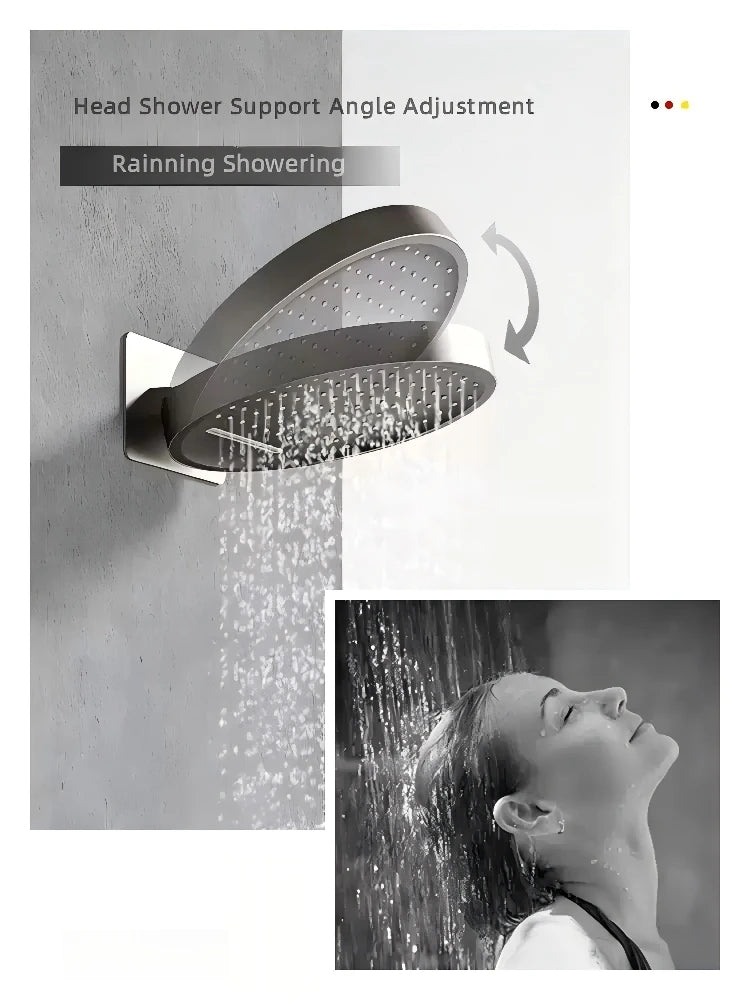 Shower System Set 2025 in Wall Mount With Thermostatic Multi-Function Mixer Rainfall For Showering Luxury Bathroom Smart Home