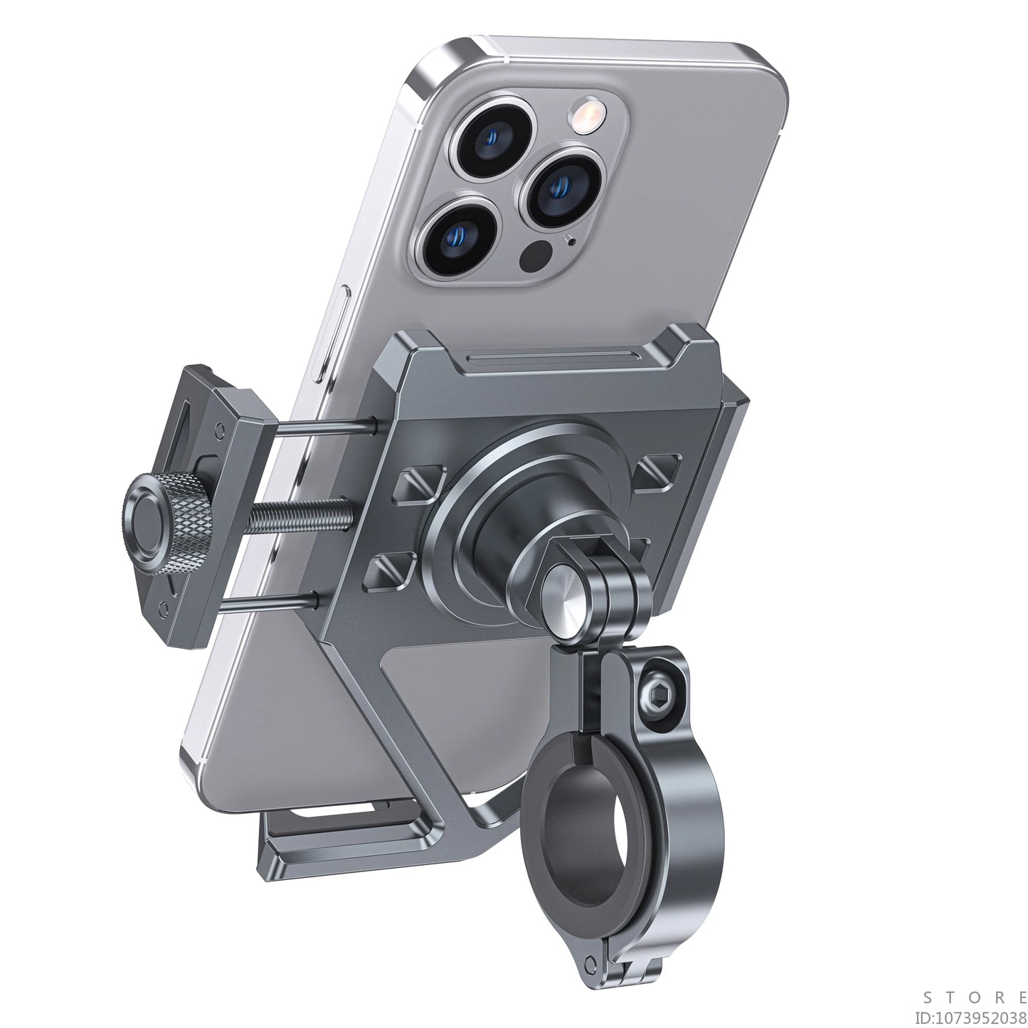Aluminum Mobile Phone Holder for Motorcycle, Handlebar Bike Phone Mount,Suitable for Cycling, Mountain and Off-road