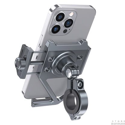 Aluminum Mobile Phone Holder for Motorcycle, Handlebar Bike Phone Mount,Suitable for Cycling, Mountain and Off-road