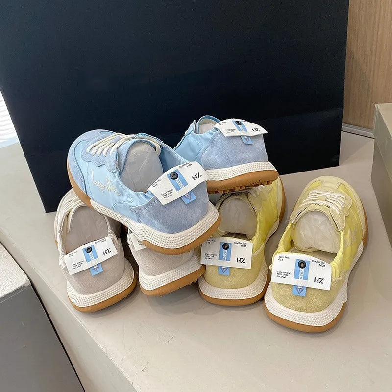 German Training Shoes Tide Ballet Series spring autumn White Soft Sole Breathable Forrest Gump Shoes Women Sports Leisure Canvas