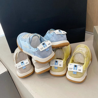 German Training Shoes Tide Ballet Series spring autumn White Soft Sole Breathable Forrest Gump Shoes Women Sports Leisure Canvas