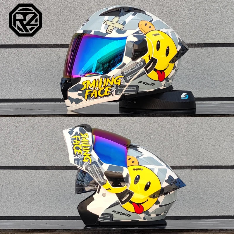 2025 High Quality Motorcycle Helmet Modular Flip Helmet Casco para Motos Dual Lens Full Helmet Casco para Motos DOT Approval