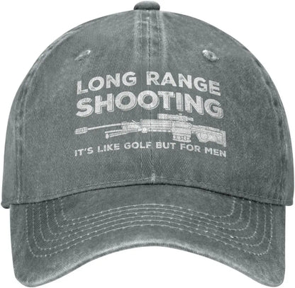 Funny Hat Long Ranges Shooting It's Like Golf But for Men Hat Men Dad Hats Cool Caps