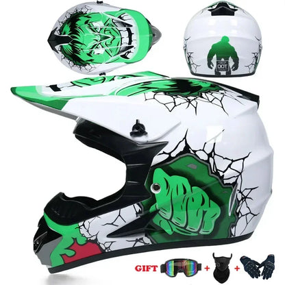 Motorcycle Helmet Youth Kids Child Full Helmet Children Helmets Motocross Casco Moto children Off-road Safety Protection DOT