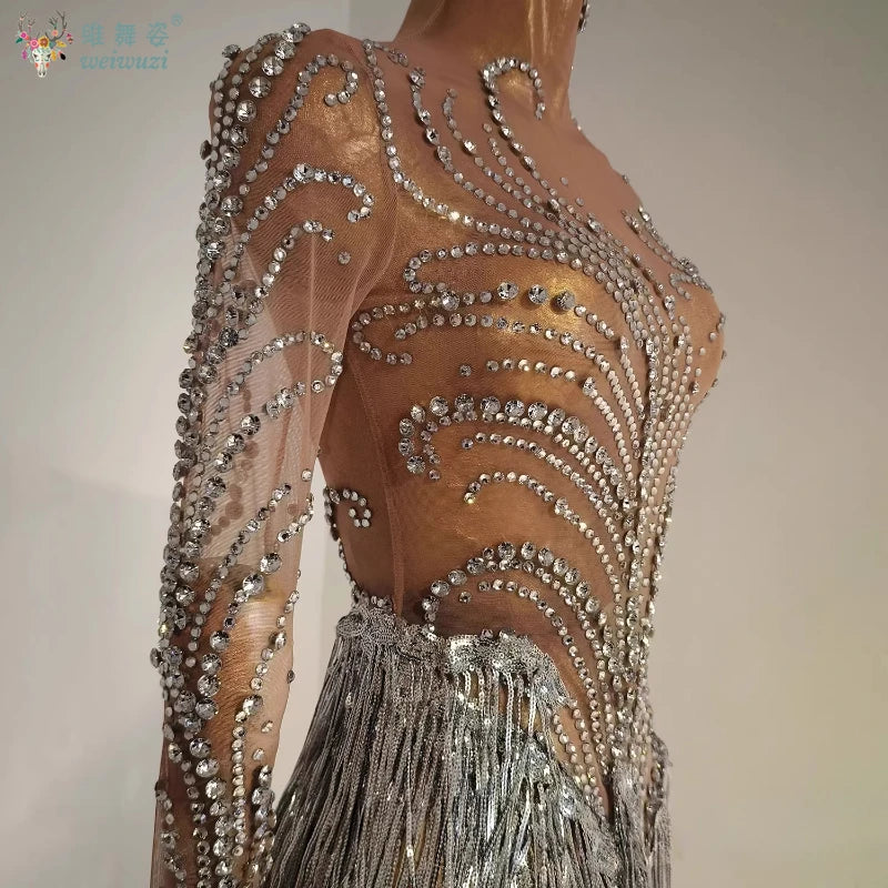 Latin Dance Costume for Adults and Child Customized Senior AB Stones Fringe Dresses Team Latin Professional Performance Clothing