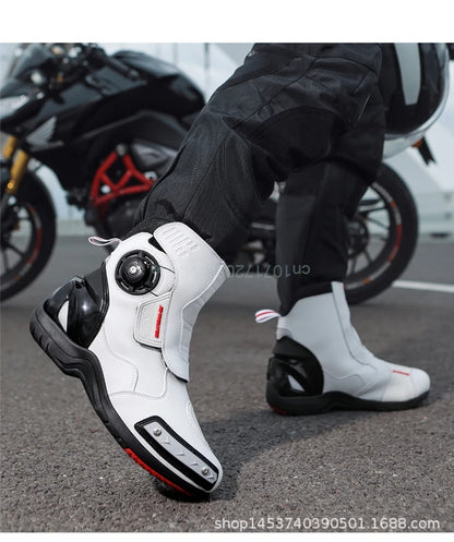 Motorcycle Boots Racing Off-road Shoes Breathable Non-slip High-top Motorcycle Professional Waterproof Mountain Bike Boots