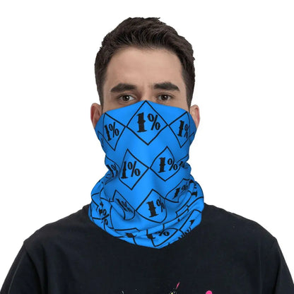 One Percenter 1% Bandana Neck Gaiter Printed Motorcycle Club Biker Wrap Scarf Multifunctional Headwear Outdoor Unisex Adult