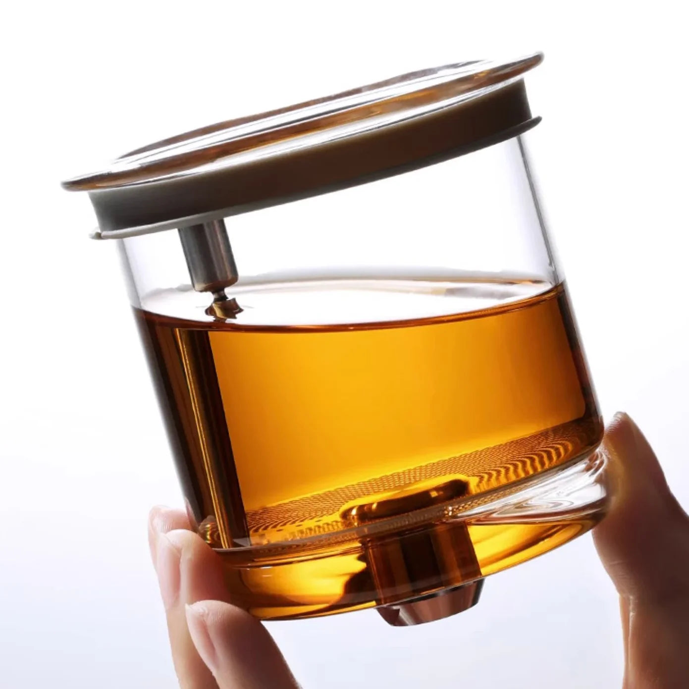 Samadoyo-Magnetic Switch Tea Pot, High-End Tea Set, Tea Water Separator, Household Tea Making Tool, Heat-Resistant Glass Tea Dis