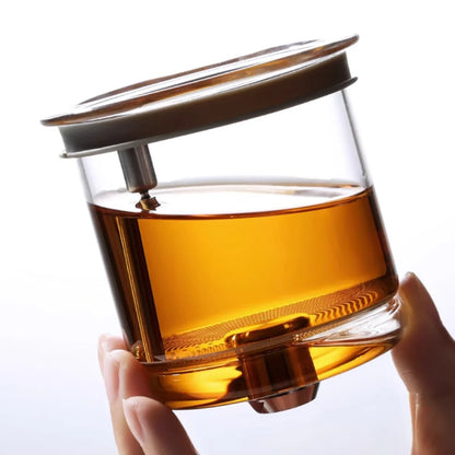 Samadoyo-Magnetic Switch Tea Pot, High-End Tea Set, Tea Water Separator, Household Tea Making Tool, Heat-Resistant Glass Tea Dis