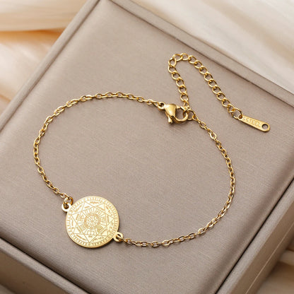 Dawapara Seven Archangels Seal Bracelet Solomon Protection Blessing Amulet Stainless Steel Religious Jewelry
