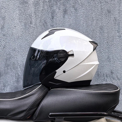 ORZ-705 Latest High Quality Motorcycle Helmet Half Covering Dual Lens Cascos para Motos Male Female Couple Capacetes de Moto