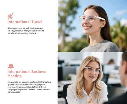Smart Audio Glasses with Real-Time Translation Hi-Fi Music Playback Noise-Cancelling Voice Calls And Photochromic Lenses