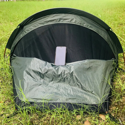 Portable Backpacking Tent Outdoor Camping Sleeping Bag Tent Beach Lightweight Single Person Sleeping Bag Tent with Storage Bag